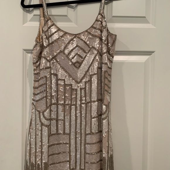 Parker Blush Sequin Cocktail Dress - Size Small - Picture 5 of 5